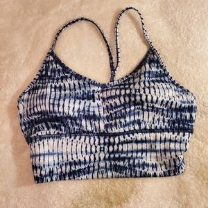Gaiam Blue Tie Dye Bra/Tank Size Medium
